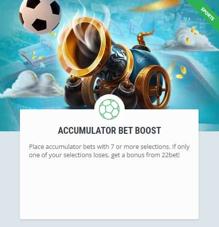 22bet Tanzania Accummulator Bet