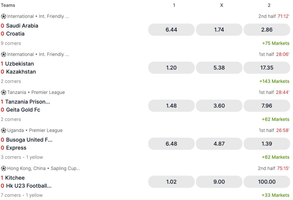 betika live betting