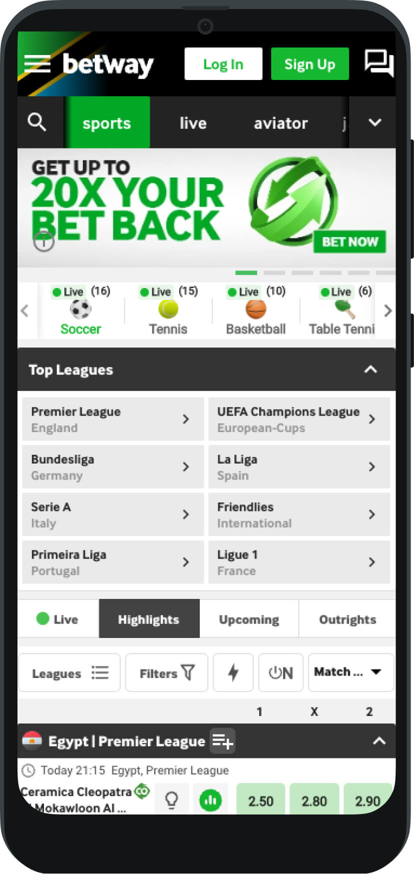 Betway mobile app